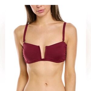 Andie Swim Cartagena Bikini Swim Top Size Small V-Neck Bandeau